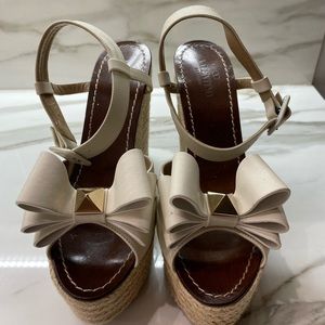 VALENTINO Bow espadrille wedges size 40